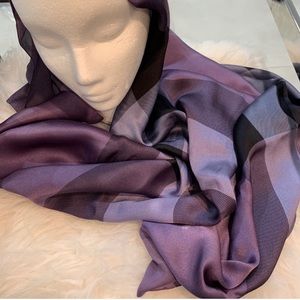Burberry Silk Scarf in shades of purple